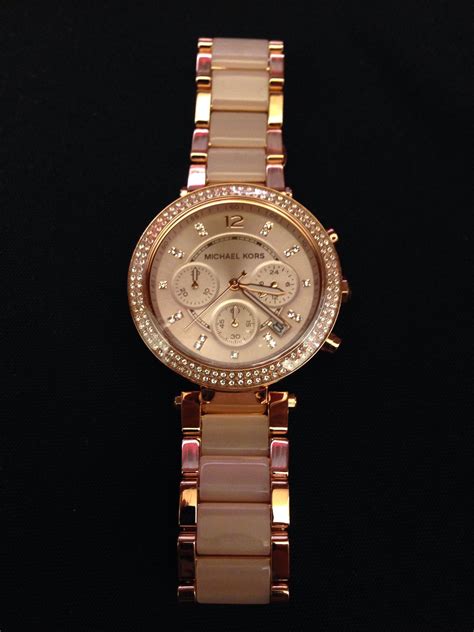 bling watches michael kors|Michael Kors rose gold watch.